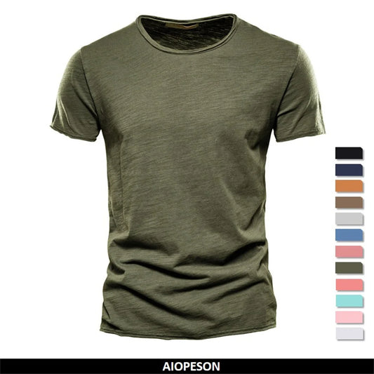 100% Cotton Men T-shirt Casual Soft Fitness Summer Thin T-shirts Men's Home Clothes O-Neck Short Sleeve Soild T Shirt for Men