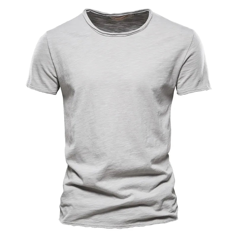 100% Cotton Men T-shirt Casual Soft Fitness Summer Thin T-shirts Men's Home Clothes O-Neck Short Sleeve Soild T Shirt for Men