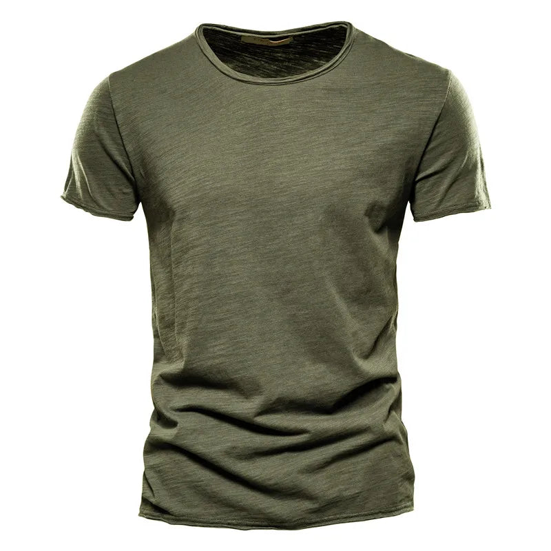 100% Cotton Men T-shirt Casual Soft Fitness Summer Thin T-shirts Men's Home Clothes O-Neck Short Sleeve Soild T Shirt for Men